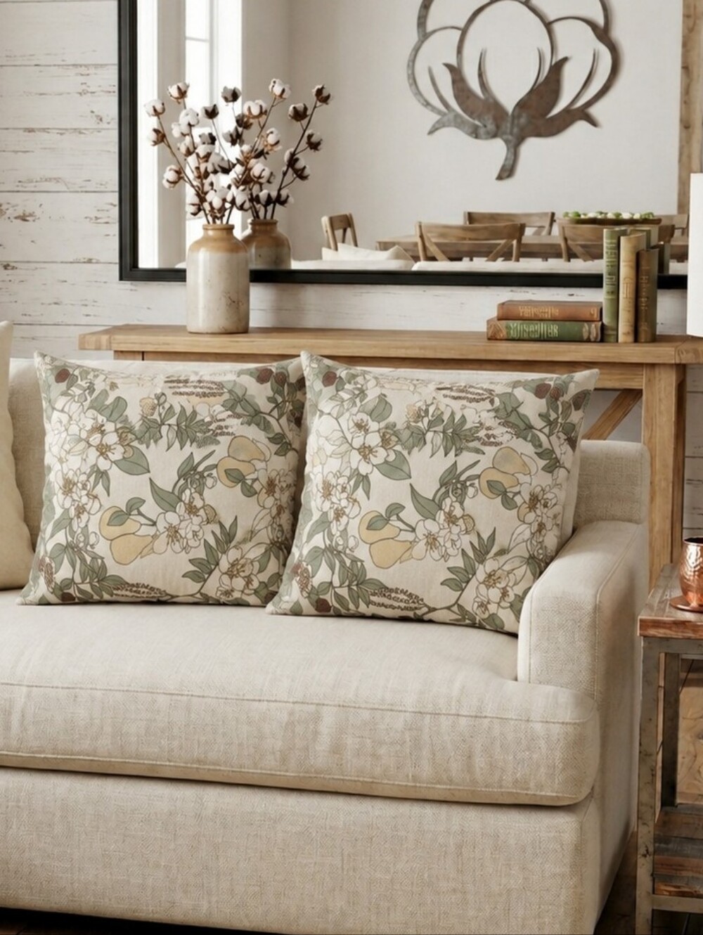Sewing Down South Floral Pear Throw Pillows - Set of 2
